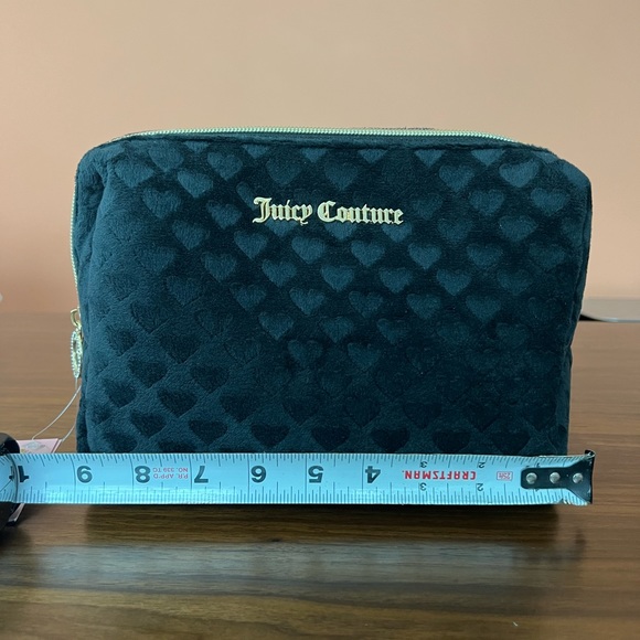 Juicy Couture- Heart Shaped Print Travel Cosmetic Bag - Picture 5 of 9